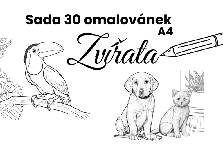 30 zábavných omaľovánok so zvieratami, ktoré zaujmú deti aj dospelých