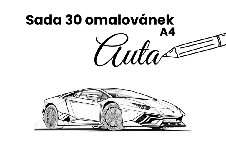 30 parádnych omaľovánok s autami, ktoré nadchnú malých aj veľkých fanúšikov motorov