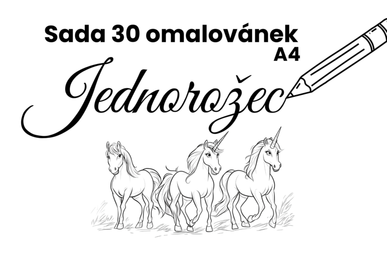30 čarovných omaľovánok s jednorožcami, ktoré prebudia detskú fantáziu