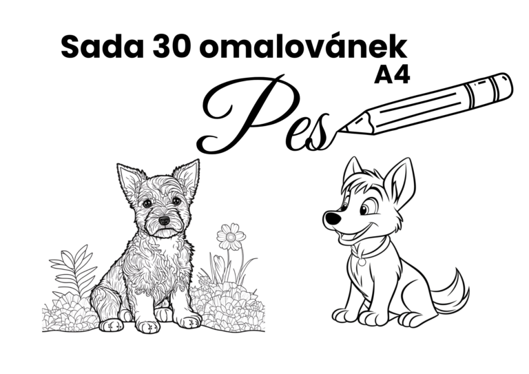 30 omaľovánok so psami, ktoré potešia každého milovníka štvornohých kamarátov
