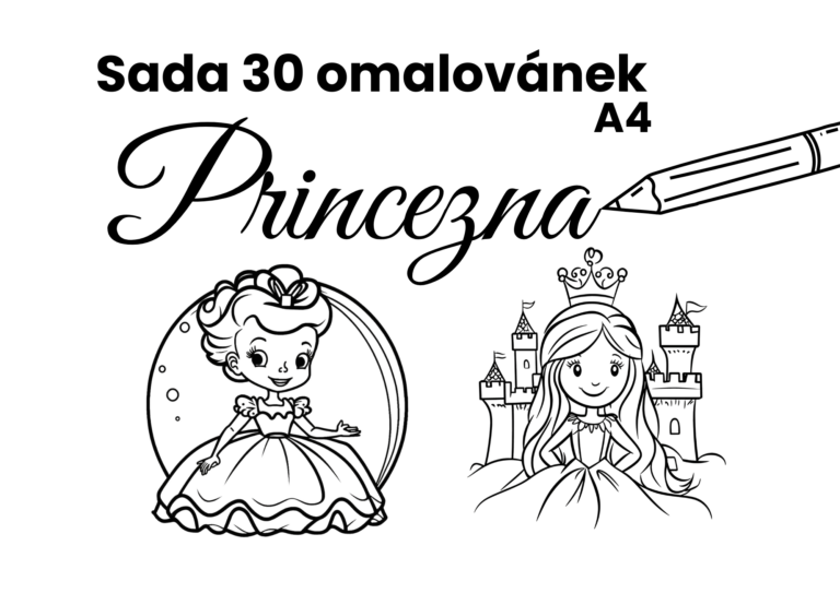 30 čarovných omaľovánok s princeznami, ktoré premenia každý deň na rozprávku