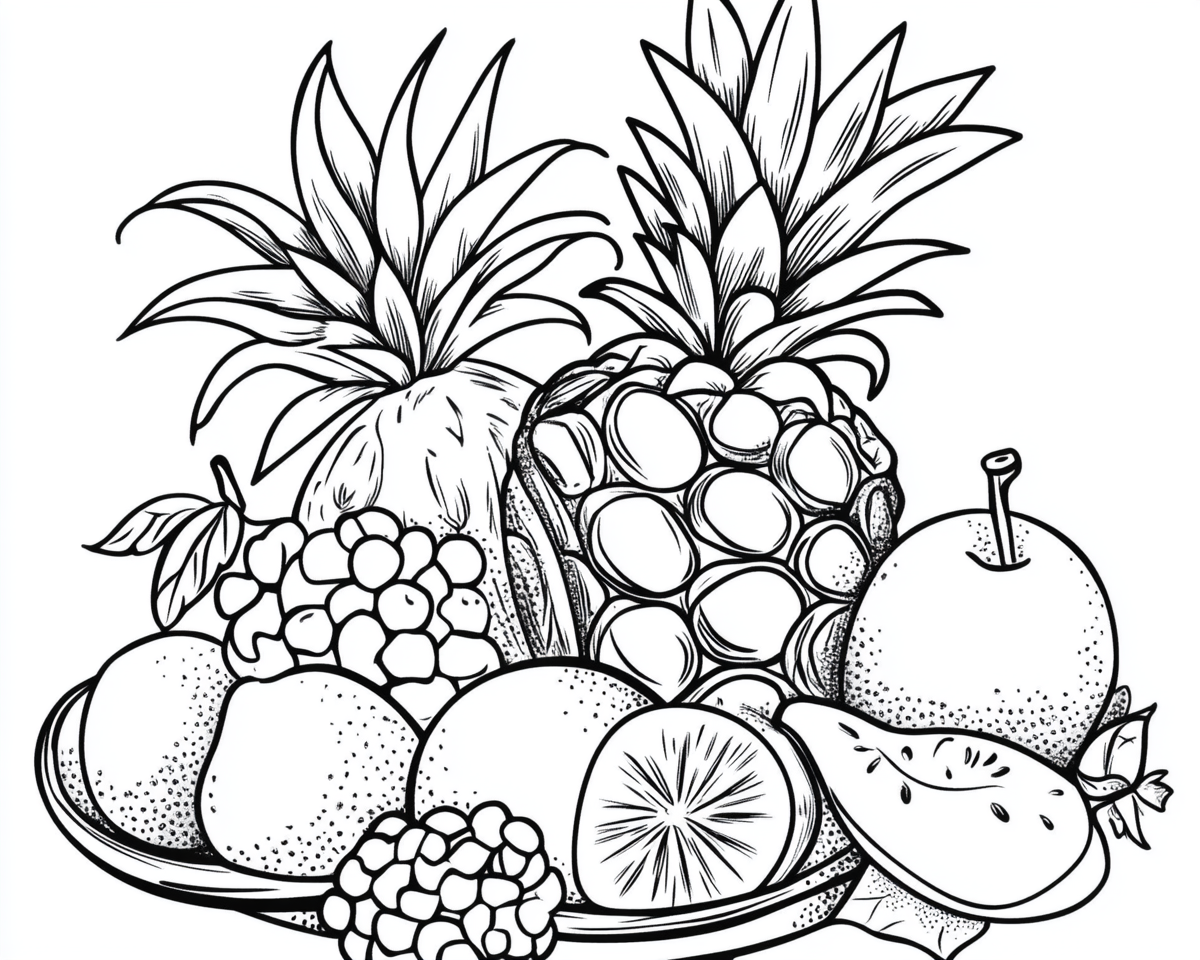 Tanier s ananásmi a ďalším ovocím